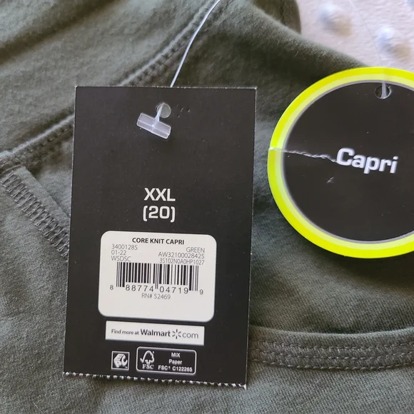 Athletic Works Olive and Coral Capri Pants Bundle - Picture 3 of 8